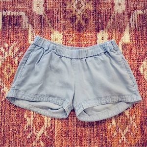 Maternity chambray shorts